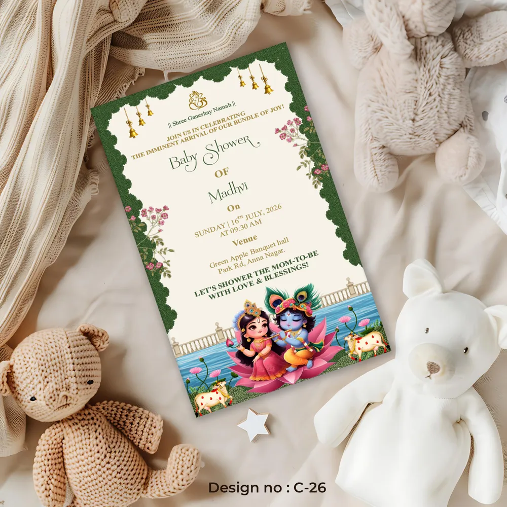 Babyshower Floral Card #26