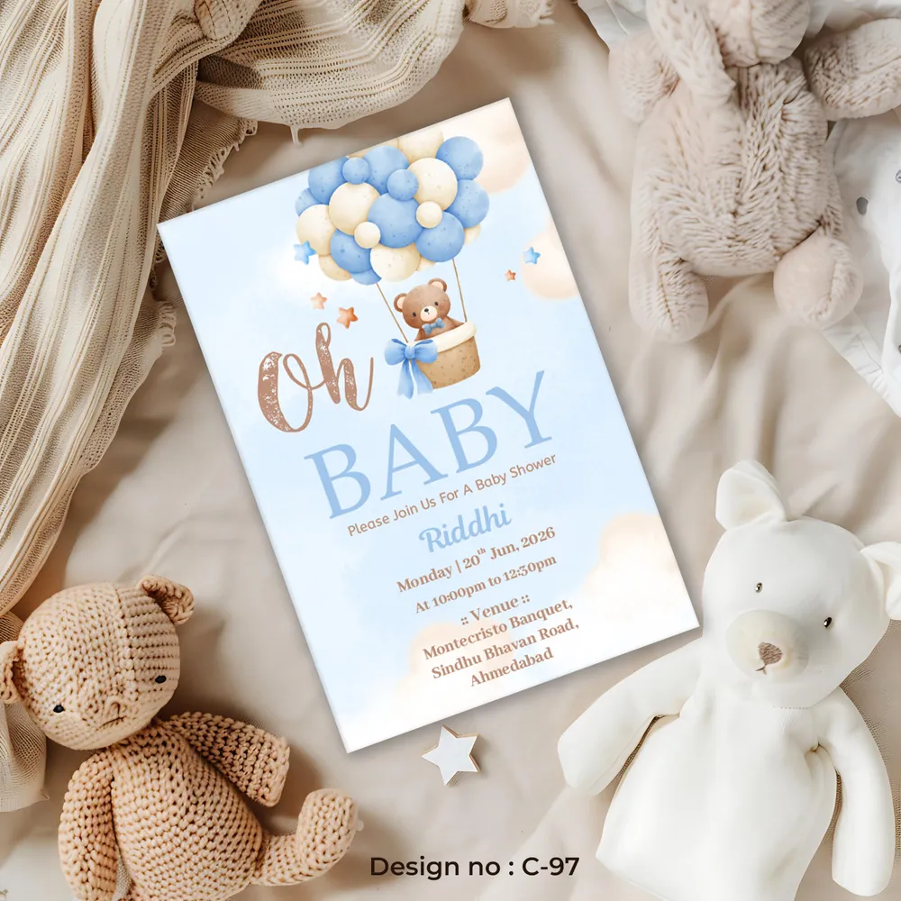 Babyshower Floral Card #28