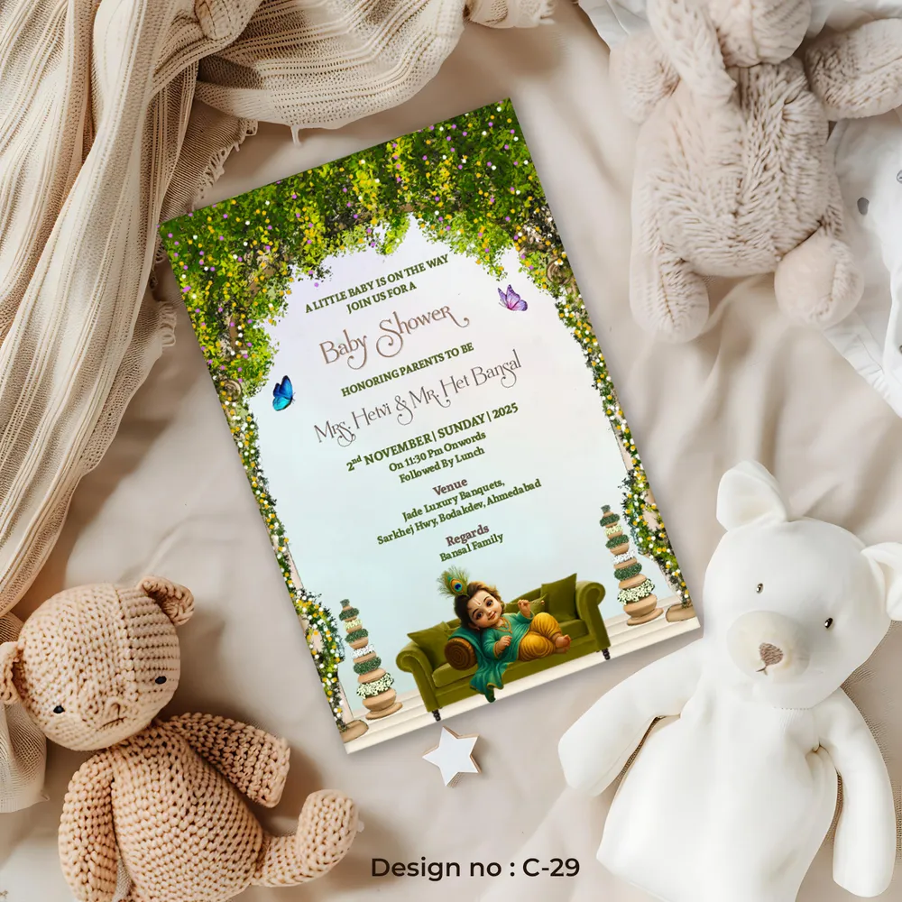 Babyshower Floral Card #29