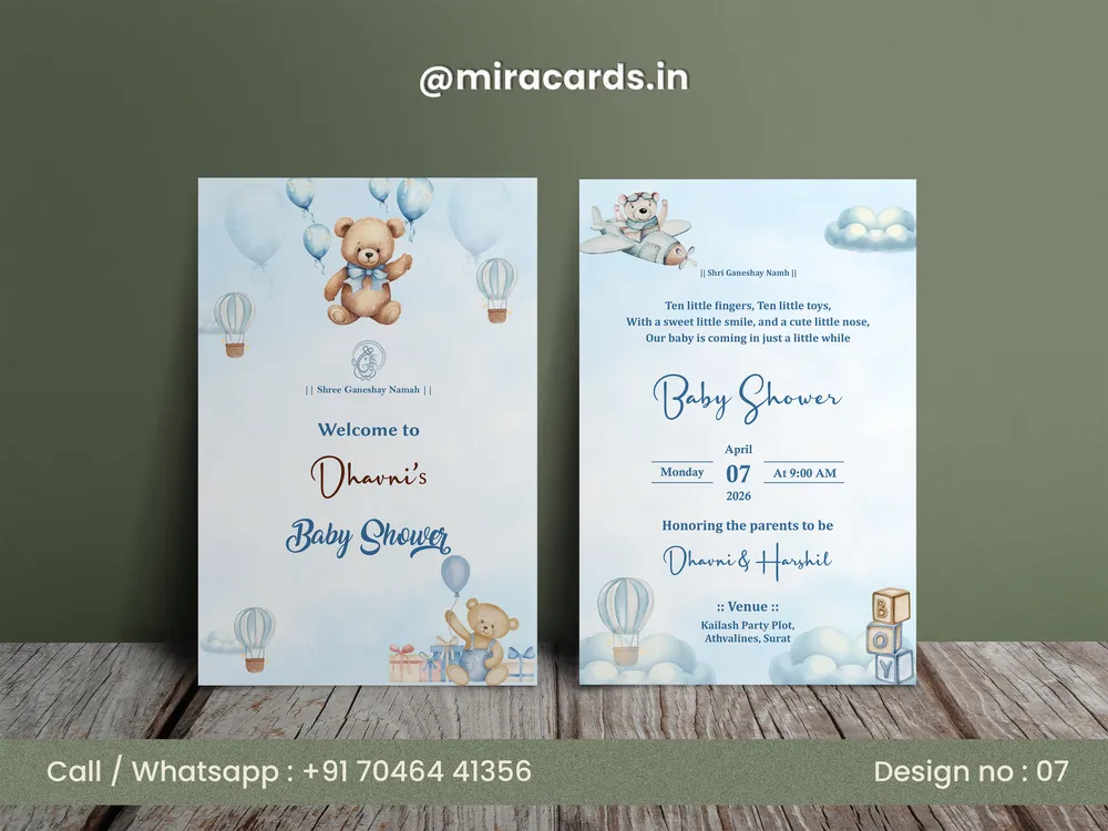 Babyshower Floral Card #7