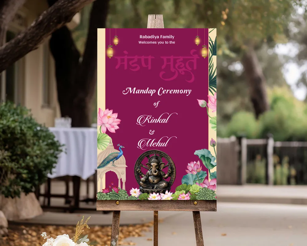 Mandap Welcome Board #19