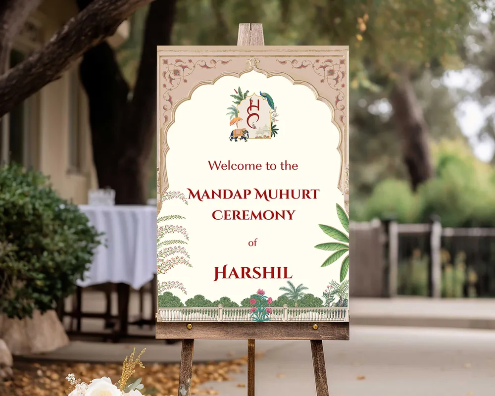 Mandap Welcome Board #29