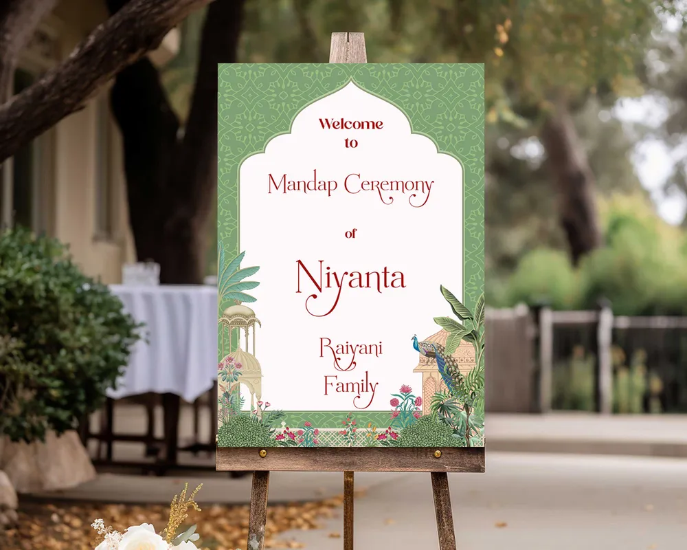 Mandap Welcome Board #9