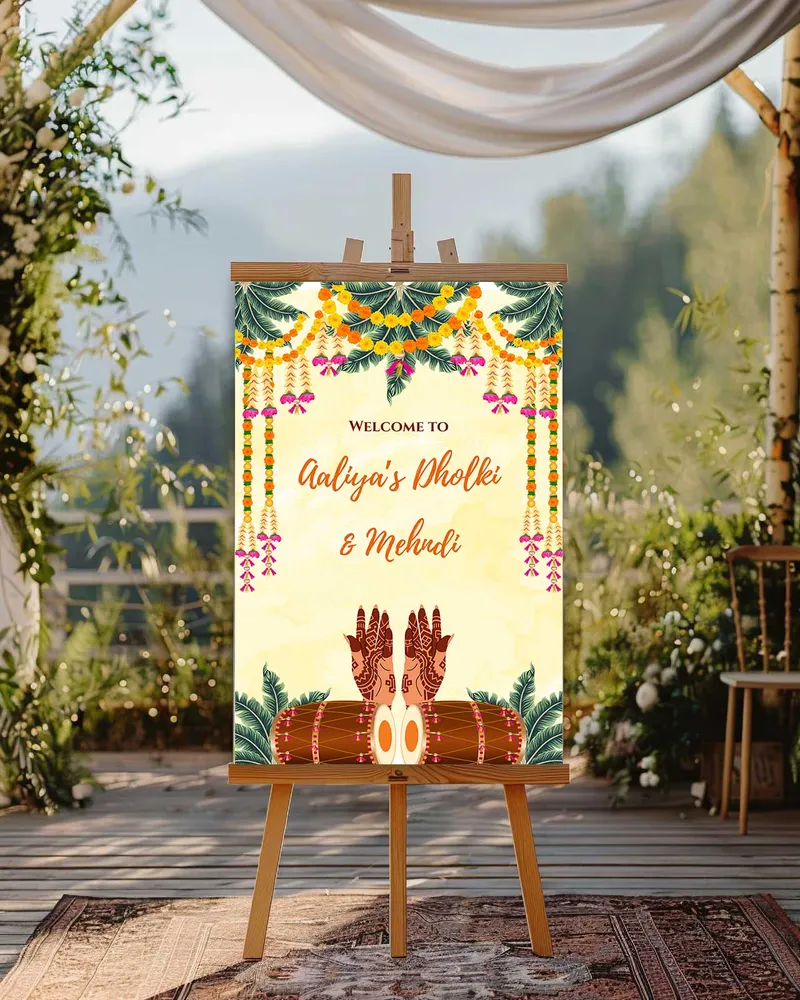 Mehendi Welcome Board #13
