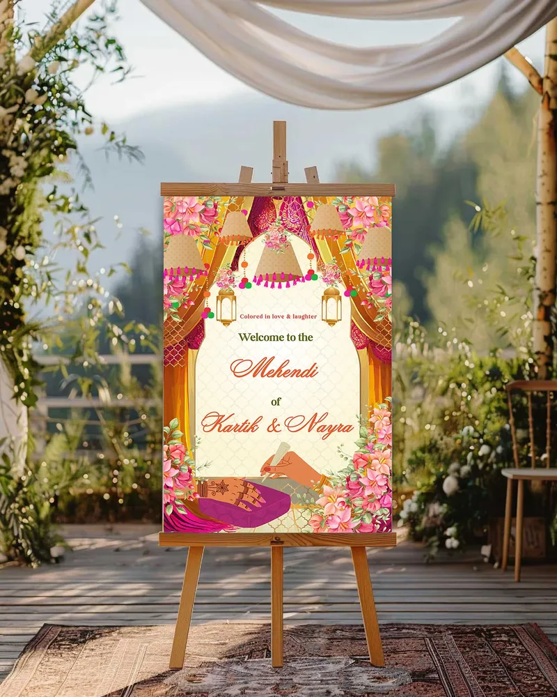 Mehendi Welcome Board #15