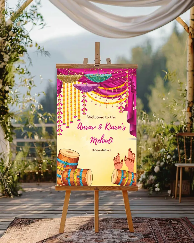 Mehendi Welcome Board #16
