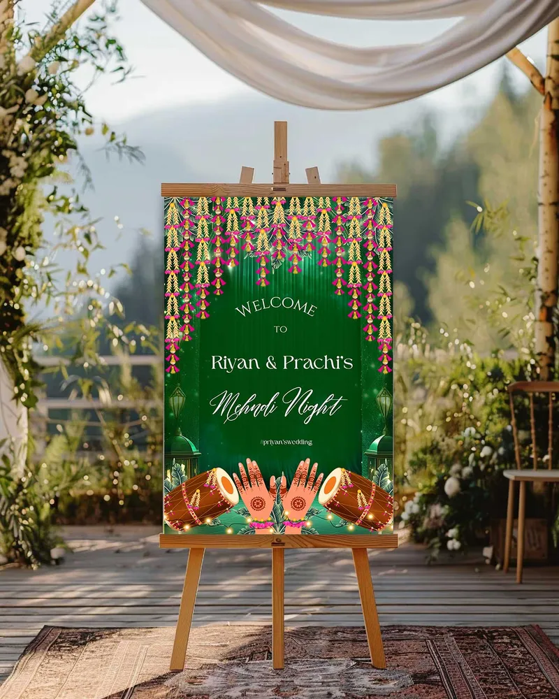 Mehendi Welcome Board #17
