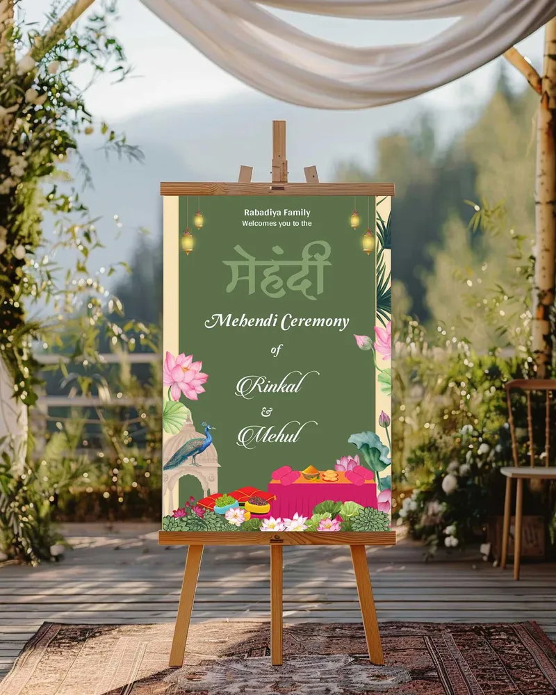 Mehendi Welcome Board #23