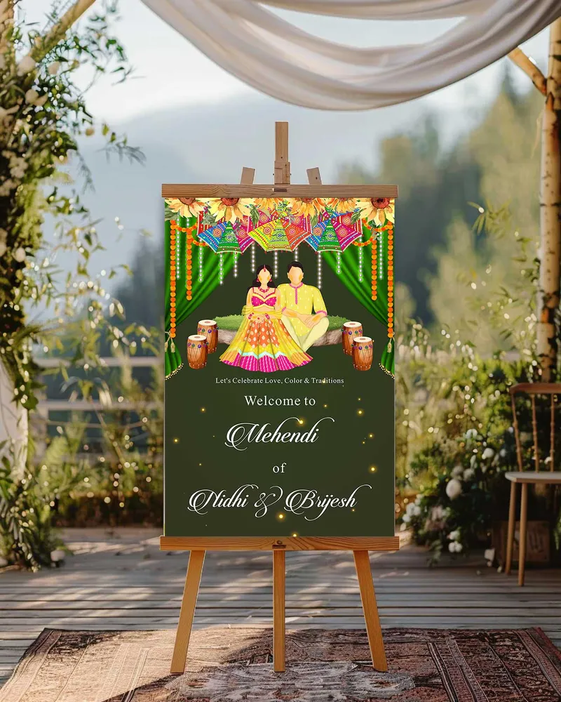 Mehendi Welcome Board #26