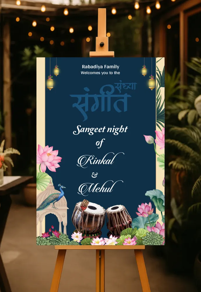 Sangeet Welcome Board #1