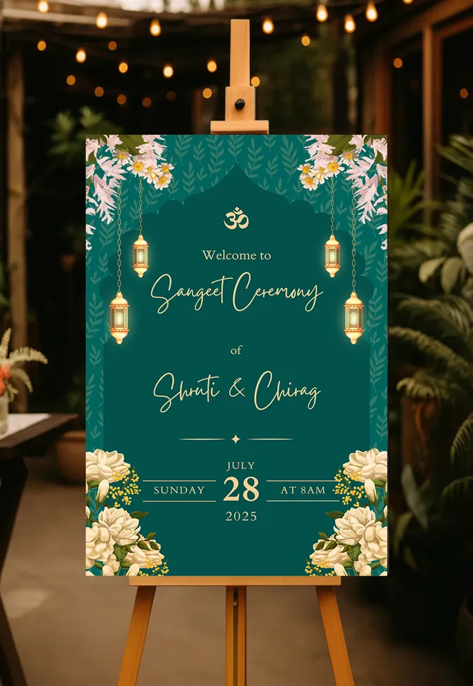 Sangeet Welcome Board #24